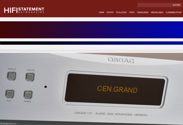 德國(guó)著名hifi網站(zhàn) HiFi Statement 對(duì)DSDAC1.0豪華版的(de)評測